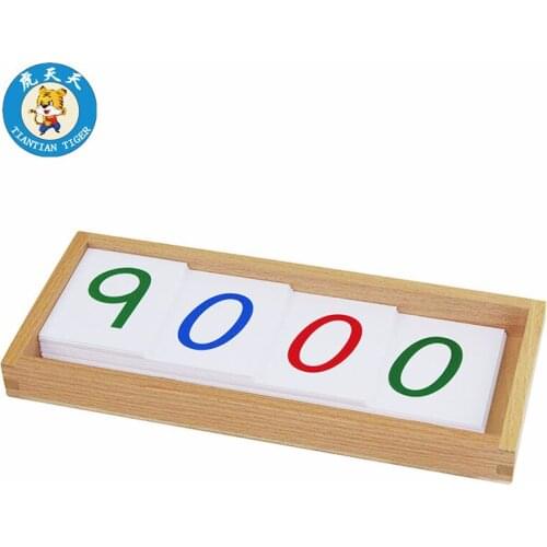 Montessori Baby Toys Early Educational Mathematics Learning Toys Large PVC Number Cards With Box (1-9000)