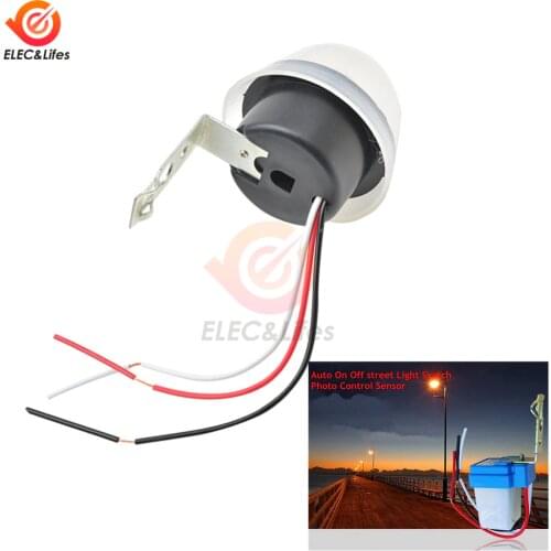 Automatic Auto On Off Photocell Street Light Switch 220V/110V AC/DC 24V 12V 50-60Hz 10A Photo Control Photoswitch Sensor Switch