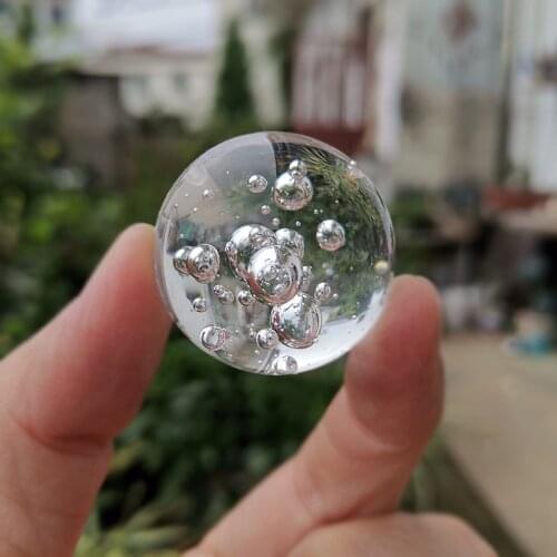 30/40mm Crystal Bubble Ball Quartz Marbles Glass Magic Ball Home Decoration Ornaments Decorative Sphere Ball Figurines Miniature
