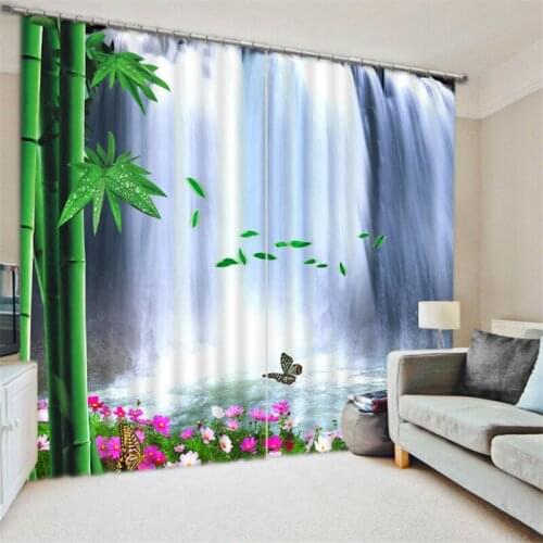 Customized landscape Luxury 3D Blackout Window Curtain Drapes For Living room Bed room Hotel Wall Tapestry Cortinas