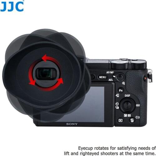 JJC Rubber Camera Eyecup Viewfinder Protector Eye Cup Soft Silicone Eyepiece For Sony A6600 A6500 A6400 Replaces Sony FDA-EP17