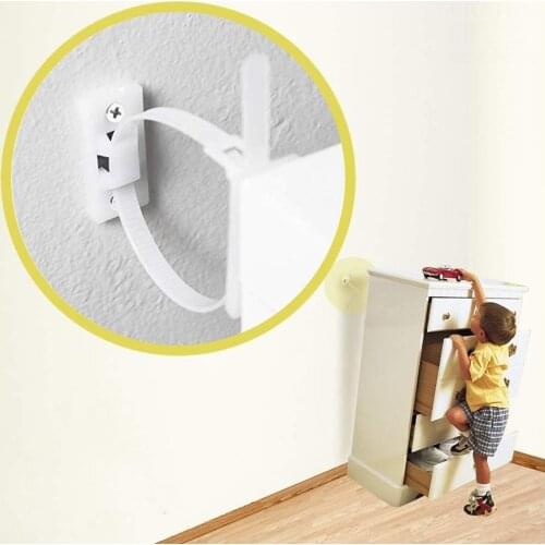 Furniture Anti Tip Strap Baby Proof Cabinet Wall Anchors Children Pet Protection