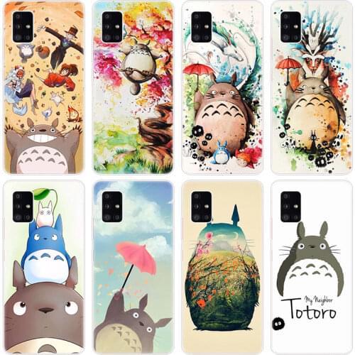 Anime Studio Ghibli Totoro Soft Case for Samsung Galaxy A12 A02 A03S A21S A22 A32 A52 A72 A82 S21 Plus FE Ultra M02S M12 Cover