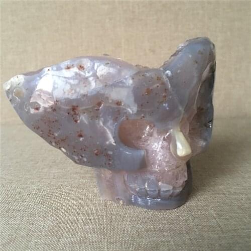 Natural Agate geode cranium quartz crystal for sale Stones and crystals home decoration decorative crystal skulls