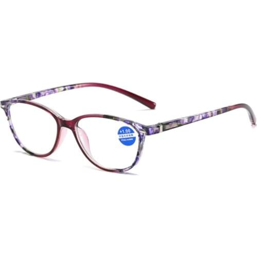 Classic Full-frame Reading Glasses Printed Frame for Men Women Anti-blue Light Reading Glasses Farsighted Glasses Transparent