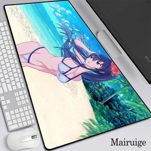 Beach Anime Sexy Gaming RGB Gamer Computer Mousepad Tapis Souris RGB Backlit Mause Pad Large XXL Desk Keyboard LED Mice Mat