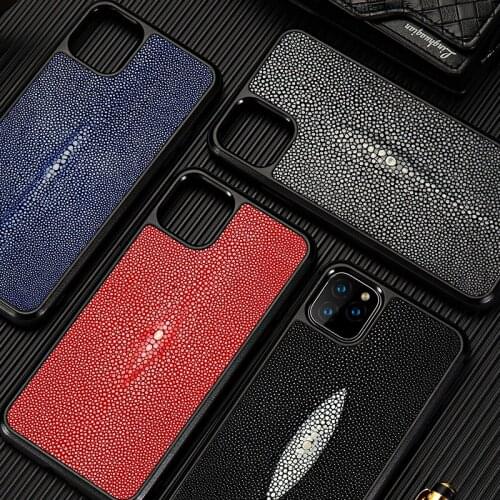 Heave Duty protective Stingray case For Iphone 12 pro max 12 mini Genuine leather shockproof cover For iphone 11 pro max xr x xs