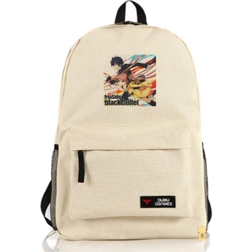 Anime Black Bullet Unisex Shoulders Bag Men Women Bookbags School Bags Backpacks for Teenagers Mochila Escolar Feminina