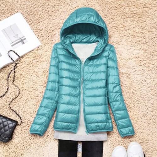 Lightweight Padded Jackets Womens Jackets 2021 Spring Hooded Ultralight Duck down Coat for Women Warm Winter Down Coats Light