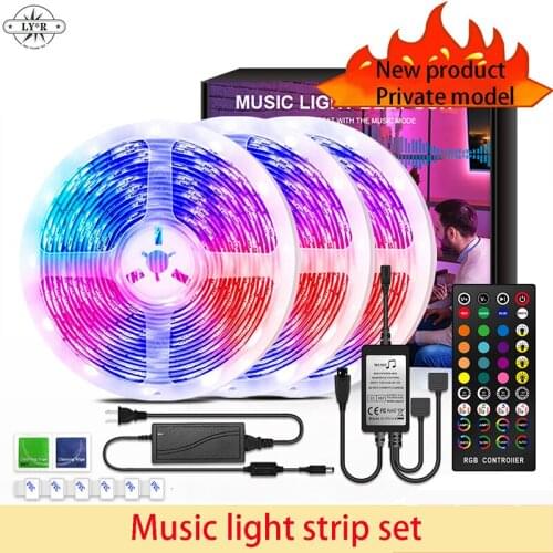 Non-Bluetooth Smart WiFi Light Strip 5050 LED Strip Light RGB Flexible Ribbon 5M 10M 15M 20M Waterproof Music Light Strip DC12V