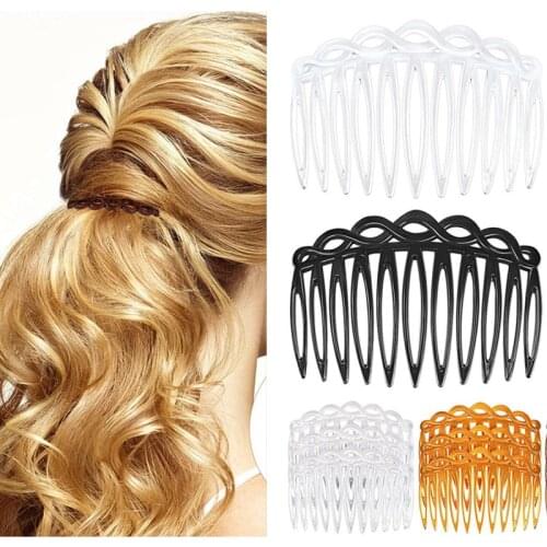 1Pcs High Quality Plastic Hair Comb Pin Accessories For Women Lady Fashion Brown