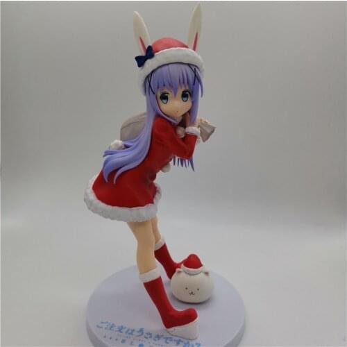 Japanese original anime figure Is the order a rabbit? Kafuu Chino Christmas ver acition figure collectible model toys for boys