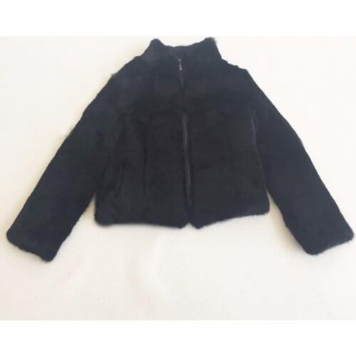 Female Trend Brand Natural rabbit fur coat with zipper on front real rabbit fur jacket high street fur waistcoat ksr233