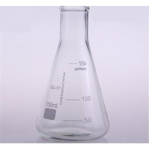 150ml,Glass Erlenmeyer Flask,Glass Conical Flask,Narrow neck ,Laboratory Glassware