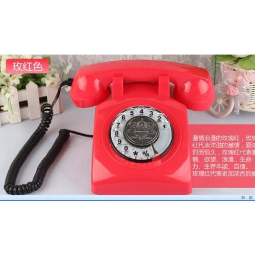 Landline Phones for Home Antique Rotary Dial Office Telephone Classic Old Fashion Phone