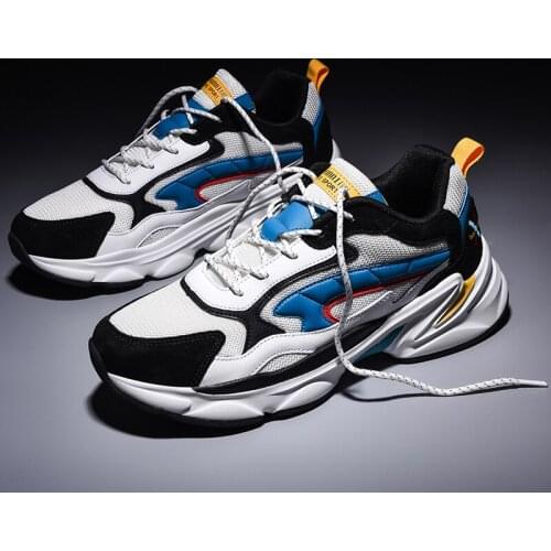 2019 breathable wear-resistant mens non-slip outdoor sports shoes fashion trend solid color lace-up casual shoes