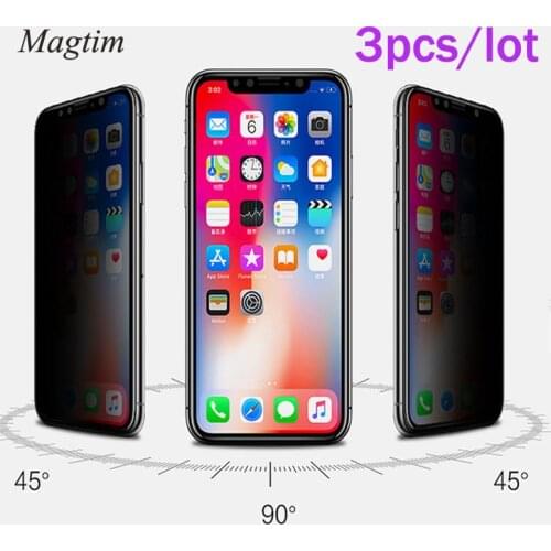 3PCS Anti-spy Screen Protector For iPhone 12 11 Pro Max 12 mini Private Tempered Glass For iPhone XS MAX XR 7 8 PLUS Camera lens