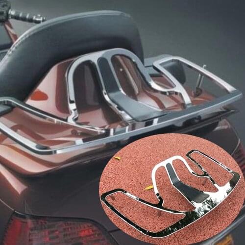 Motorcycle Chrome Trunk Luggage Rack case Aluminum For Honda Goldwing GL1800 GL 1800 2001-2017 motorbike accessories