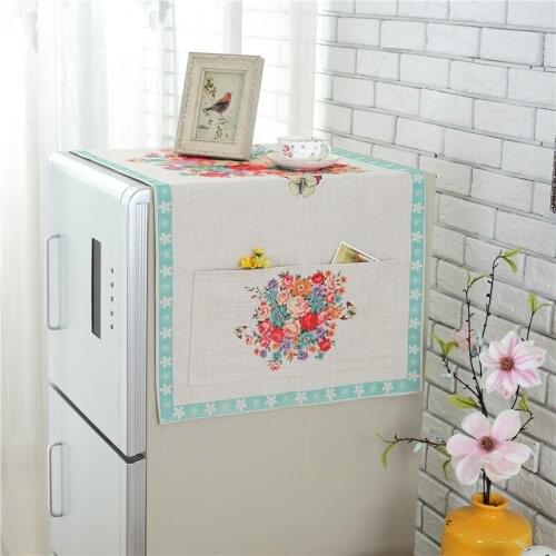 Washing machine Cover refrigerator dust cover all-purpose home appliances dust proof cover towel with easy to restore pocket