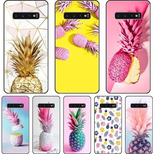 Phone Case For Samsung Galaxy Note 10 Pro Case Silicone Yellow Pineapple Pink Back Cover For Samsung Galaxy S10E S10 Plus 5G