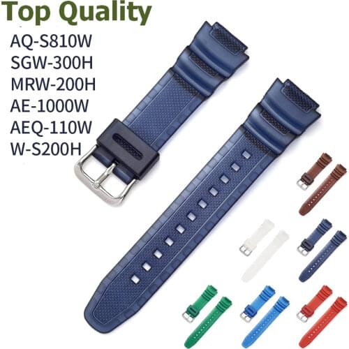 For Casio G-SHOCK AQ-S800W/AE-1000W/W-S200H/SGW-500H/AQ-S810W/W-735H/AEQ-110W Watch Band Bracelet Wrist Strap 18mm Watchband