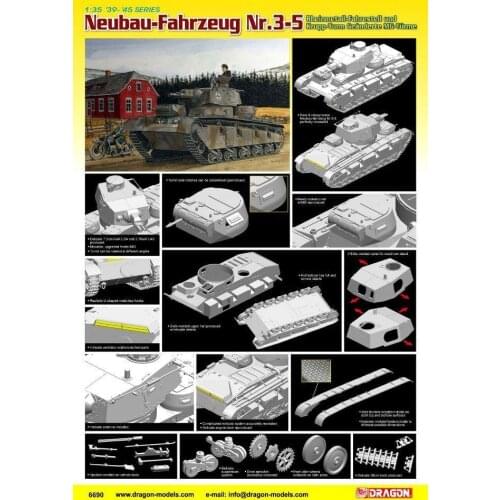 Dragon 6690 1/35 Neubau-Fahrzeung Nr.3-5 Model