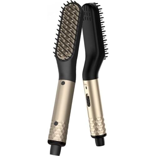 Electric Heated Brushe Hair Straightener Brush Beard Smoothing Comb for Men Hair Straight Tool Fast Heating