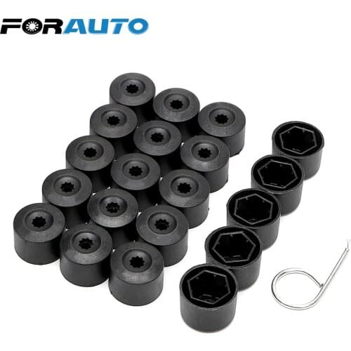 FORAUTO 20Pcs Bolt Rims Car Wheel Nut Caps Special Socket Auto Hub Screw Cover 17mm for Volkswagen Bora Sagitar Magotan Passat