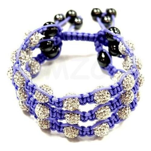 He3g KOOW 10mm 27 micro pave CZ Disco Ball Beads SS2 clay crystal Bracelet most popular design