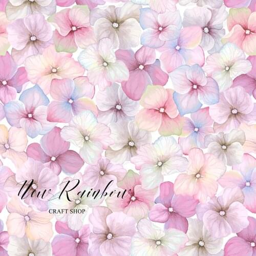 New Rainbow 30x138cm/Roll Watercolored Romantic Florals Litchi Leatheretter For Making Bows, Accessories, Earrings, DIY Crafts