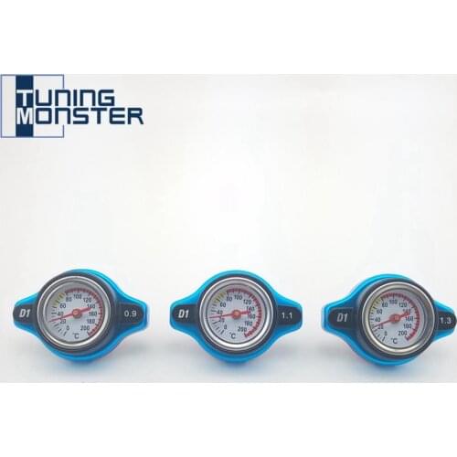 Tuning Monster Small Head D1 Temperature Gauge With Utility Safe 0.9 And 1.1 And 1.3 Bar Thermo Radiator Cap Tank Cover