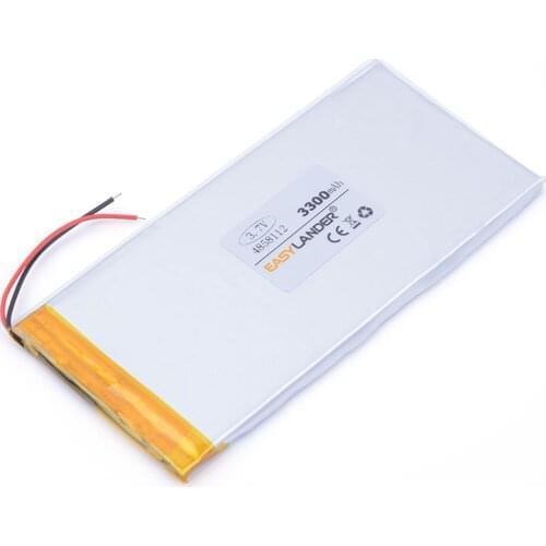 3.7V 3300mAH 4858112 Polymer lithium ion / Li-ion battery for POWER BANK tablet pc mp3 mp4 GPS cell phone speaker
