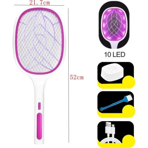 3000V 6/10LED Trap Mosquito Killer Lamp 2 in 1 Electric Bug Zapper USB Rechargeable Summer Fly Swatter Trap Flies Insect