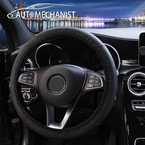 New Car Steering Wheel Cover Pu Leather Steering-Wheel Covers Breathable Fabric Braid Auto Accessories Universal for Bmw Audi