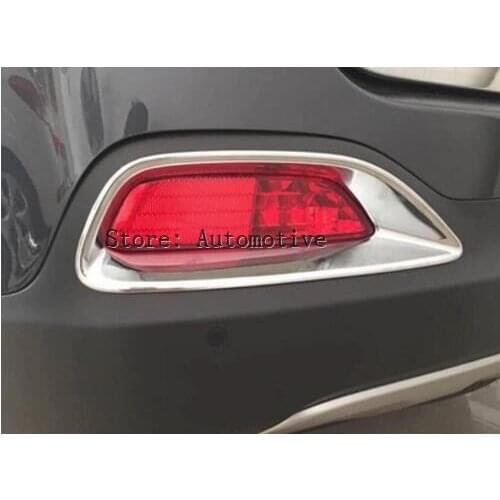New Style For KIA Sorento L 2015 2016 2017 ABS Rear Tail Fog Lamp Trunk Light Tailgate Cover Trim 2 Pcs