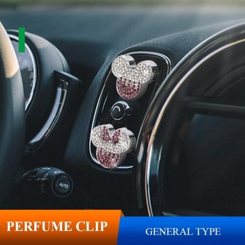 2Pcs Cartoon Perfume Diamond Air Outlet Clip Car Air Freshener Car Styling Lady Perfumes For BMW MINI Cooper Clubman Coutryman