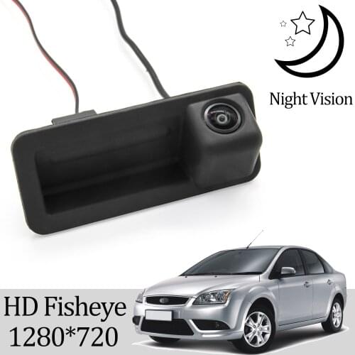 Owtosin HD 1280*720 Trunk Handle Rear View Camera For Ford Focus 2 Sedan 2004-2011 Car Reverse Parking Monitor Accessories