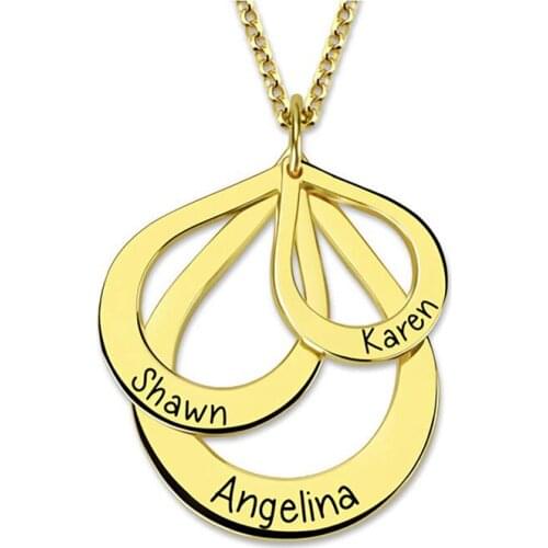 Personalized Name Necklace Custom Stainless Steel Pendant Necklace Circle Necklace For Women Men Gift Personalized Jewelry