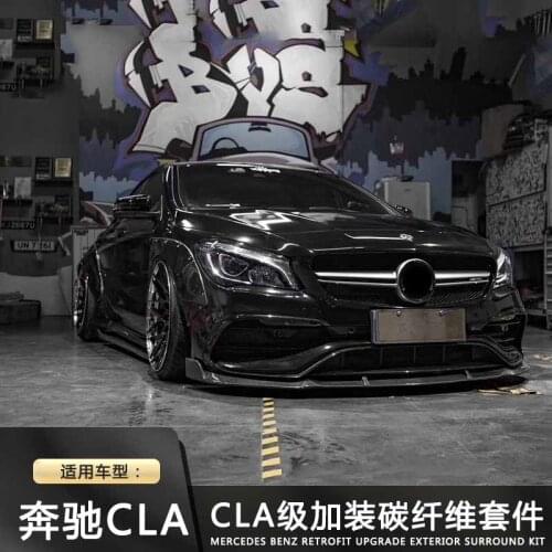 Applied to Benz Mercedes Cla W117 Cla45 Modified Carbon Fiber Front Shovel Side Skirt Rear Lip Middle Net Gt Tail Surrounded
