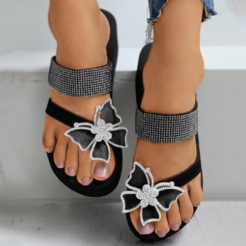 2021 Summer Sandals Women Girls Pearl Flat Bohemian Style Casual Sandals Beach Shoes Wedges Slippers Femmes Chaussures