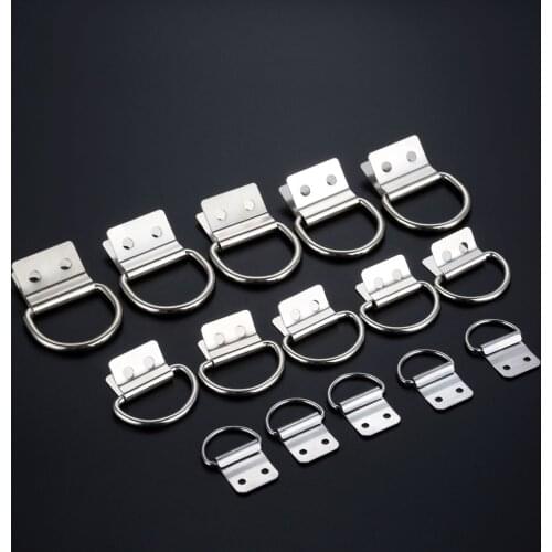 10Pcs Triangle D-Ring Hanging Mirror Picture Frame Hangers Hooks Silver Tone Furniture Hardware 41/46/49mm