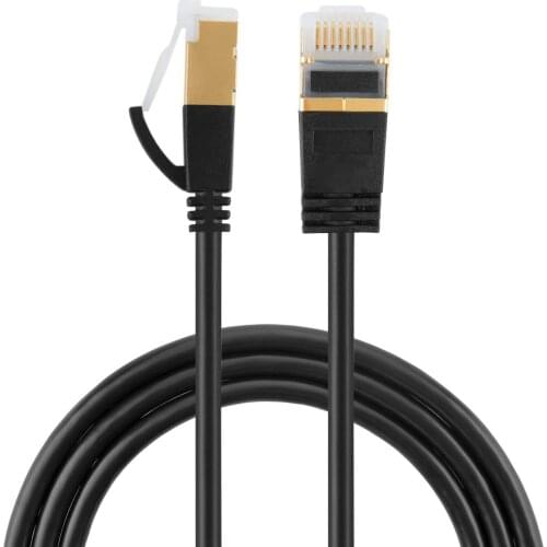 Ultra Slim RJ45 Cat7 Ethernet Patch Cable, 50U Gold Plated SSTP Network Cable up to 10 Gigabit Band Width 500MHZ