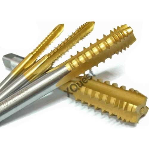XQuest HSS TIN interrupted thread tap M3 M4 M5 M6 M8 M10 M12 Machine Nterval Tap M3X0.5 M4X0.7 M5X0.8 M6X1 M8X1.25 M10X1.5