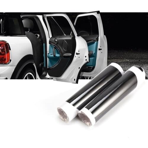 Carbon Fiber Car Inner Door Panel Protection Mat Anti Kick Pad Sticker For Mini Cooper R55 R56 R57 R60 R61 F54 F55 F56 F60