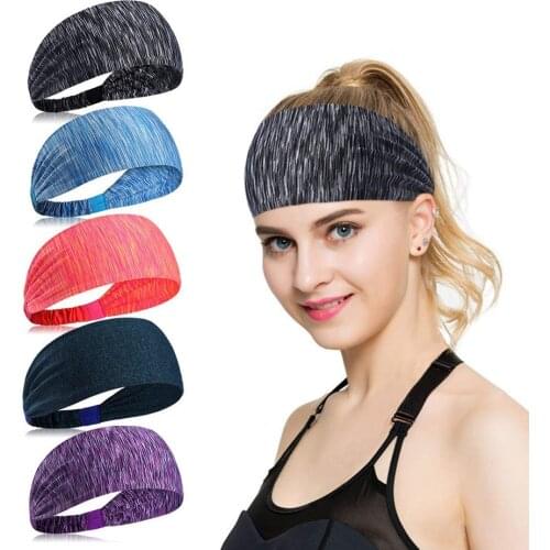 Elastic Sweatband Sports Gym Headband Women Men Breathable Absorbent Basketball Fitness Yoga Volleyball Cycling Hair Band