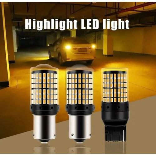 1PC 3014 144smd CanBus S25 1156 BA15S P21W LED BAY15D BAU15S PY21W lamp T20 LED 7440 W21W W21/5W led Bulbs For Turn Signal Light
