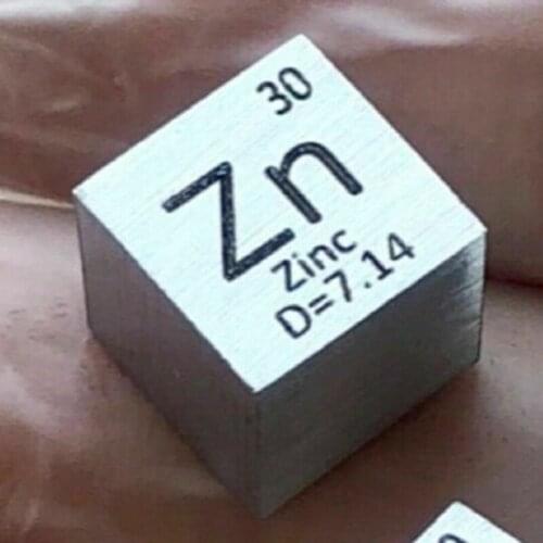 10mm 99,99% Hohe Reinheit Zink Zn Metall Wrfel Element Periodensystem