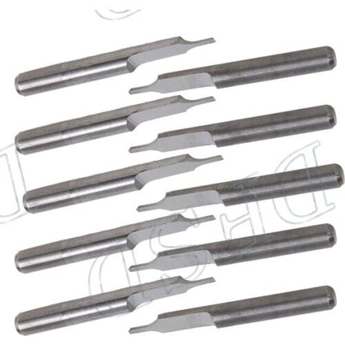 10x Parallel Carbide 1mm CNC PCB Milling Cutter Bits for Color Plates Acrylic
