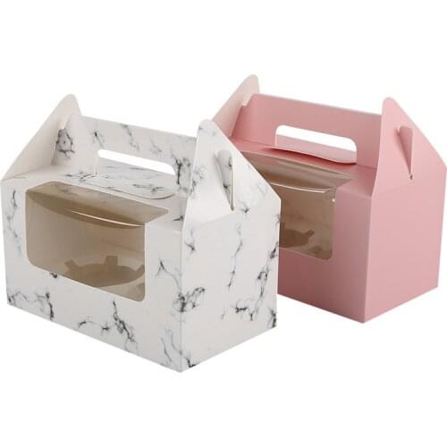 30Pcs Portable Cup Cake Box,Mousse Cake,Transparent Window + Inner Support,Puddin Box the Party Gift Packaging