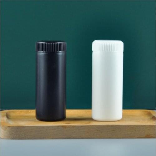 50pcs 60ml Black White Plastic Storage Bottles Factory Round Baby Powder Emballage Empty Cans Split Charging Pearl Packaging New